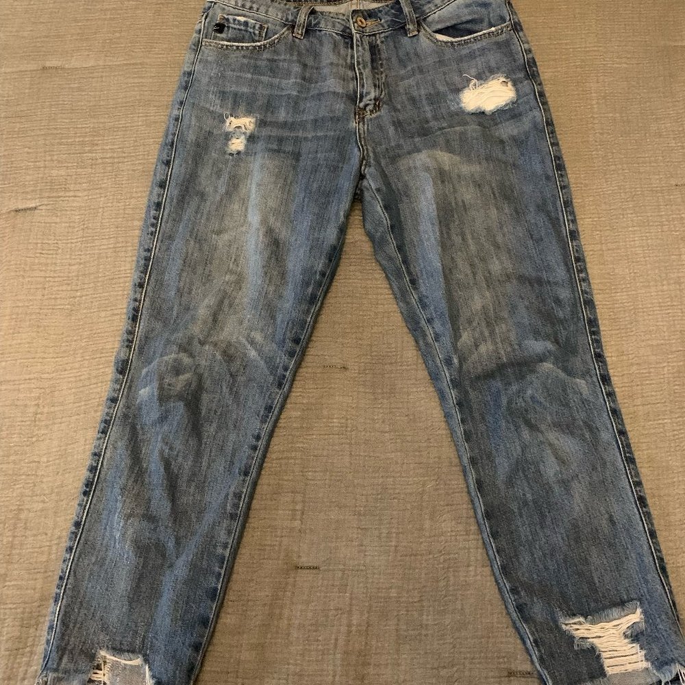 Distressed Denim Jeans
